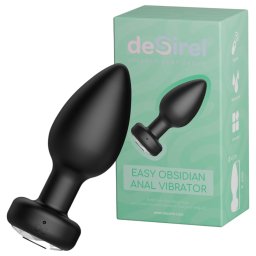 Desirel Easy Obsidian - vibrator anal wireless reîncărcabil - negru