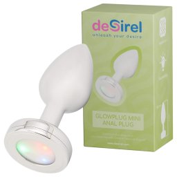 Desirel GlowPlug - dop anal luminos - mic - argintiu