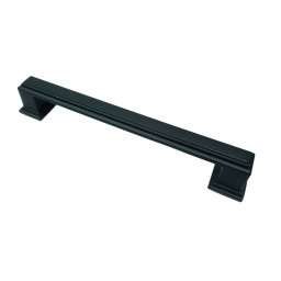 Maner metalic pentru mobilier, model Tasso, distanta dintre gauri = 128 192 288 mm, finisaj negru mat (Distanta dintre gauri: 288 mm)