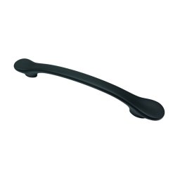 Maner metalic pentru mobilier, model Uriel, distanta dintre gauri = 128 224 mm, finisaj negru mat (Distanta dintre gauri: 224 mm)
