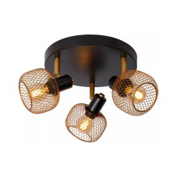 Spot Lucide 77978/13/02 MAREN 3xE14/13W/230V negru/alamă