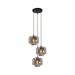 Lustră pe cablu Lucide 46413/13/65 MEDINE 3xE27/40W/230V fumuriu