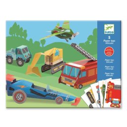 Creeaza jucarii din hartie Vehicule Djeco