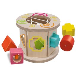 Jucarie din lemn cu sortator forme Eichhorn Role Stacking