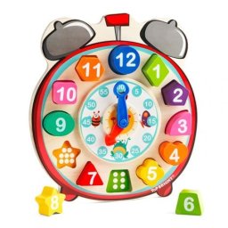 Ceas educativ din lemn cu forme si numere