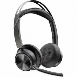 Casti Wireless Call Center Poly Voyager Focus 2 UC Microsoft, Bluetooth 5.1, USB-A, Negru