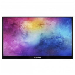Monitor Portabil Touchscreen LED IPS Verbatim, 15.6'', Full HD, 6ms, HDR, FreeSync, 2x USB-C, HDMI, USB, PMT-15