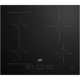 Plita incorporabila Beko HII64200SFMT, Inductie, 4 zone de gatit, Booster, Touch control, Stop & Go, OverHeat Safety System, Auto Shutdown, 60 cm, Negru