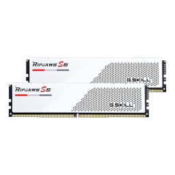 Memorie RAM G.SKILL Ripjaws S5, Tip DDR5, Capacitate 64GB, KIT 2x32GB, 6000 MHz, CL30, Alb, DDR5-6000/6000J3040G32GX2-RS5W