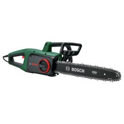 Drujba electrica (fierastrau) cu lant Bosch UniversalChain 06008B8402, 1800 W, 40 cm lungime lama, 12 m/s viteza lant, lant Oregon, capac lant, ghidaj