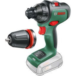 Masina de gaurit si insurubat (bormasina) pe acumulator Bosch AdvancedDrill, 18 V, 1350 RPM, 42 Nm cuplu maxim, 35 mm diametru maxim gaurire, adaptor mandrina, cap surubelnita, fara acumulator/incarcator