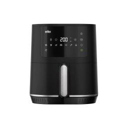 Friteuza cu aer cald, fara ulei, Braun Multifry 3 HF3030, 1500W, 4.3L, 1.2kg, tehnologie RealAir, 8 programe automate, temperatura ajustabila, timer, ecran digital, Negru
