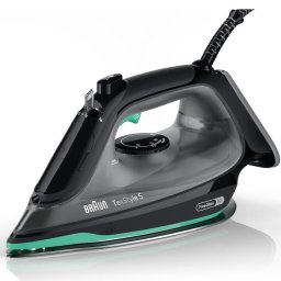 Fier de calcat Braun TexStyle 5 SI5277GR, 2700W, jet de abur 220g/min, abur variabil 0-50 g/min, talpa SuperCeramic, rezervor 300 ml, tehnologie FreeGlide, oprire automata, sistem antipicurare, negru/verde