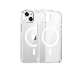Husa transparenta Dviced pentru iPhone 15, MagSafe, alb