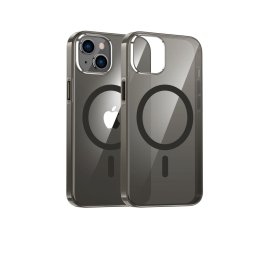 Husa transparenta Dviced pentru iPhone 15, MagSafe, negru