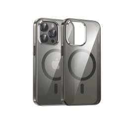Husa transparenta Dviced pentru iPhone 15 Pro, MagSafe, negru