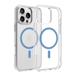 Husa transparenta Dviced pentru iPhone 16 Pro Max, MagSafe, albastru