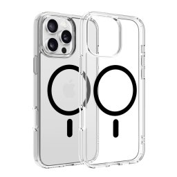 Husa transparenta Dviced pentru iPhone 16 Pro Max, MagSafe, negru