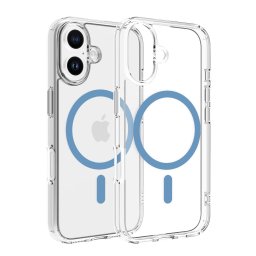 Husa transparenta Dviced pentru iPhone 16, MagSafe, albastru