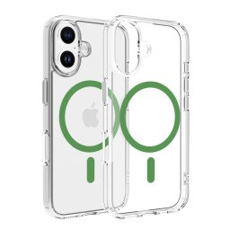 Husa transparenta Dviced pentru iPhone 16, MagSafe, verde