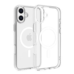 Husa transparenta Dviced pentru iPhone 16 Plus, MagSafe, alb