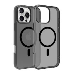 Husa Smoke semitransparenta Dviced pentru iPhone 16 Pro Max, MagSafe, negru