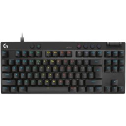 Tastatura mecanica gaming Logitech PRO X TKL RAPID, Cu fir, RGB, Negru, 920-013233