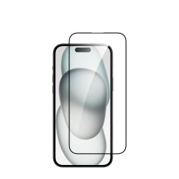 Folie de protectie Dviced pentru iPhone 15 Plus, contur serigrafiat, cu aplicator