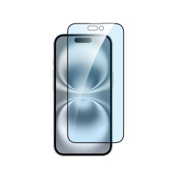 Folie de protectie Dviced pentru iPhone 16, filtru lumina albastra, sticla securizata, edge-to-edge, cu aplicator