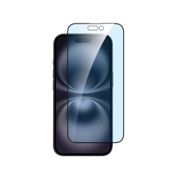 Folie de protectie Dviced pentru iPhone 16 Plus, filtru lumina albastra, sticla securizata, edge-to-edge, cu aplicator