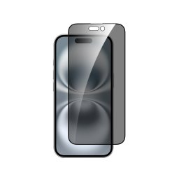 Folie de protectie Dviced pentru iPhone 16, Privacy, sticla securizata, edge-to-edge, cu aplicator, set 2 bucati