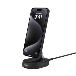 Belkin BOOSTCHARGE PRO Convertible Qi2 15w Magnetic Charging Stand, w/PSU - Black