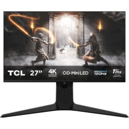 Monitor LED TCL Gaming 27R83U 27 inch UHD QD-Mini LED 1 ms 160 Hz USB-C HDR FreeSync Premium & G-Sync Compatible, Negru