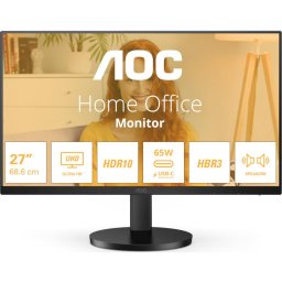 Monitor LED AOC U27B3CF 27 inch UHD IPS 4 ms 60 Hz USB-C HDR, Negru