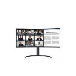 Monitor VA LED LG 34" 34WR55QK-B, WQHD (3440 x 1440), HDMI, DisplayPort, Ecran curbat, 100 Hz, 5 ms, Negru