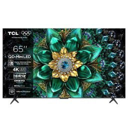 Televizor Mini LED TCL 65Q6C, 164 cm, Google TV, Ultra HD 4K, Clasa F, Negru