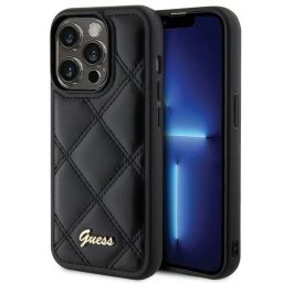 Husa iPhone 15 Pro Max 6.7" negru husă rigidă Quilted Metal Logo