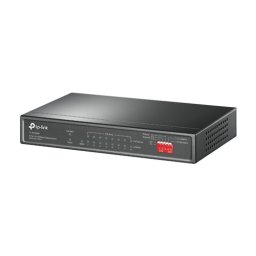 Switch 8 porturi RJ45 10 100 Mbps PoE, 1 x RJ45 10 100 Mbps, Buget PoE 65W, Unmanaged - TP-Link TL-SF1009P