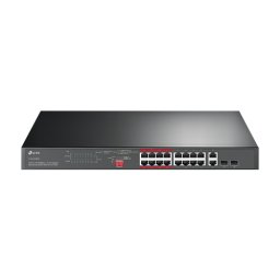 Switch 16 x RJ45 10 100 Mbps PoE, 2 x RJ45 1G, 2 x combo SFP 1G, Buget PoE 250W, Unmanaged - TP-Link TL-SL1218MP
