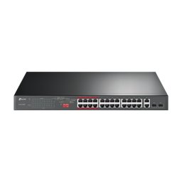 Switch 24 x RJ45 10 100 Mbps PoE, 2 x RJ45 1G, 2 x combo SFP 1G, Buget PoE 250W, Unmanaged - TP-Link TL-SL1226P