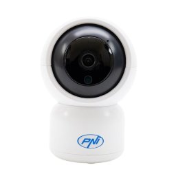 Camera de supraveghere Camera supraveghere video PNI IP390T 1080P cu PTZ WiFi H264+ suporta microSD 128GB, Night Vision, aplicatia Tuya, P2P, Android, iOS, pentru interior, rotire dupa miscare, alarma la miscare