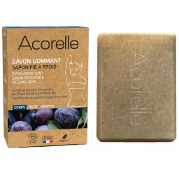 Sapun exfoliant BIO, cu pudra din samburi de prune si unt de shea Acorelle