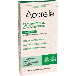 Benzi epilatoare BIO pentru corp, cu ceara rece si aloe vera Acorelle