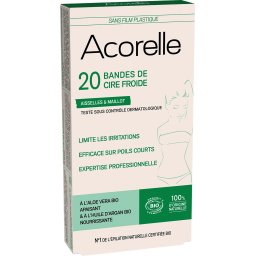 Benzi epilatoare BIO pentru axila si zona inghinala, cu ceara rece si aloe vera Acorelle