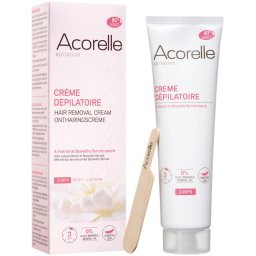 Crema depilatoare naturala piele sensibila, fara durere, pentru corp + 1 spatula Acorelle