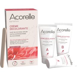 Crema decoloranta piele sensibila cu aloe vera BIO + activator + balsam + 1 spatula Acorelle
