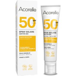 Spray BIO protectie solara pentru fata si corp SPF50, cu ulei de karanja si propolis Acorelle