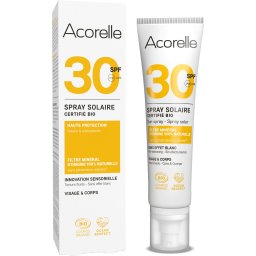 Spray BIO protectie solara pentru fata si corp SPF30, cu ulei de karanja si propolis Acorelle