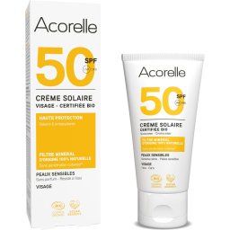 Crema BIO protectie solara pentru fata SPF50, cu ulei de karanja si propolis Acorelle