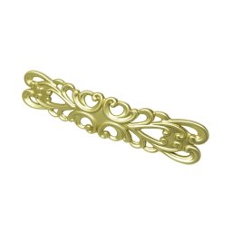 Maner metalic pentru mobilier, model Bagdad, distanta dintre gauri = 96 mm, finisaj auriu mat
